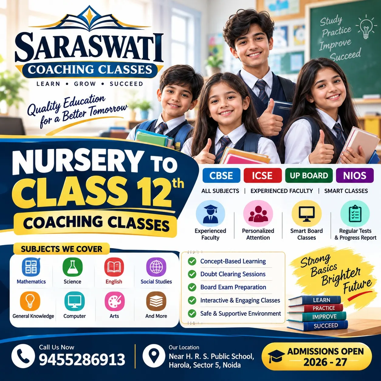 Nursery to Class 12th Coaching Classes