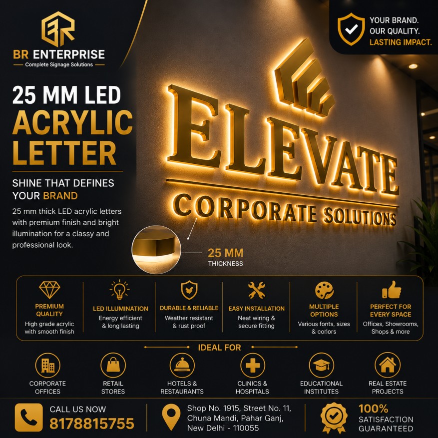 25 Mm Led Acrylic Letter
