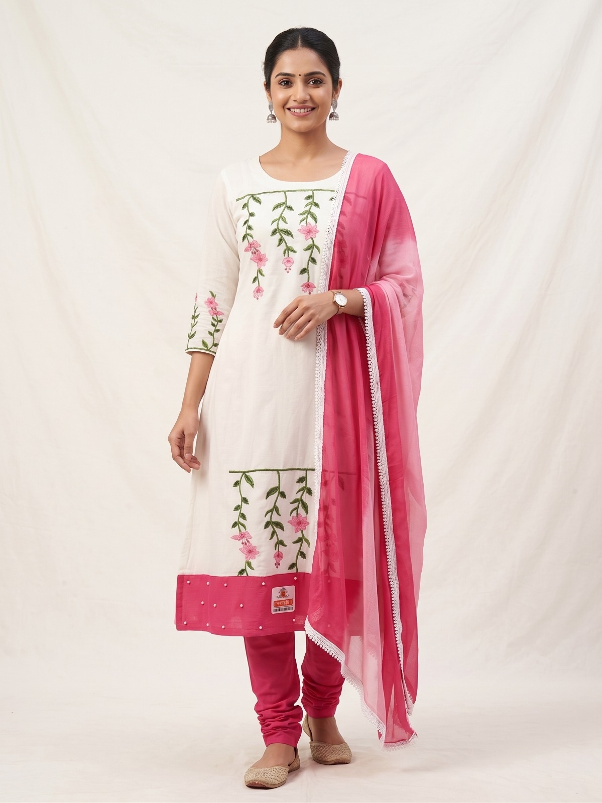 Women Embroidered Floral Pure Cotton