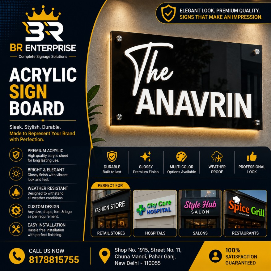 Acrylic Sign Board