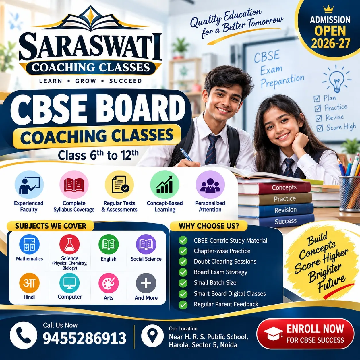 CBSE Board Coaching Classes - Class 6th to 12th