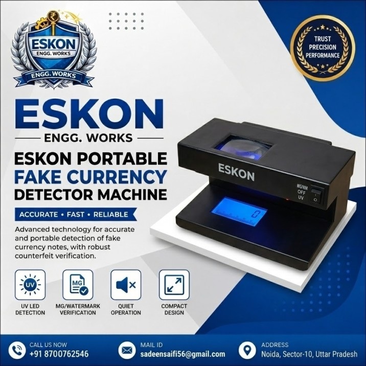 ESKON Portable Fake Currency Detector Machine