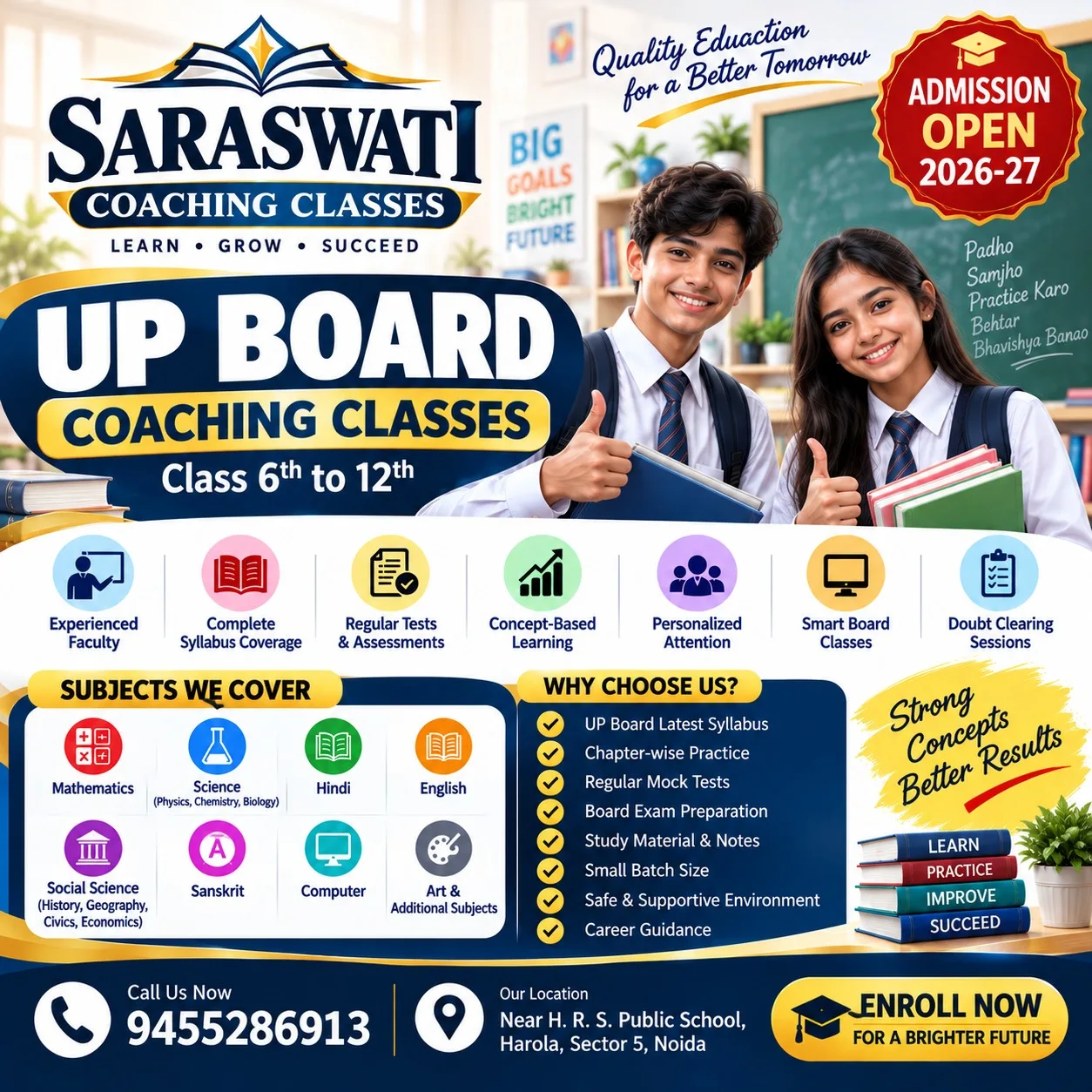 UP Board Coaching Classes - Class 6th to 12th