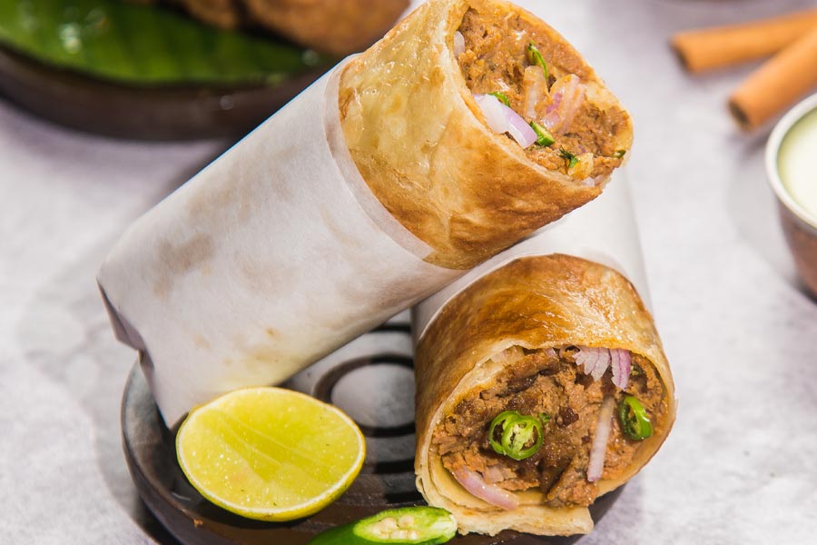 Mutton Galawati Kabab Roll
