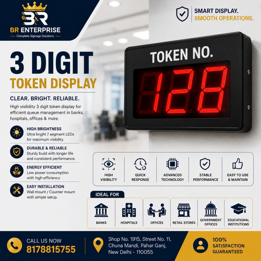 3 Digit Token Display