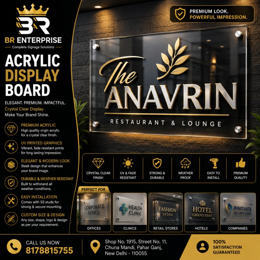 Acrylic Display Board