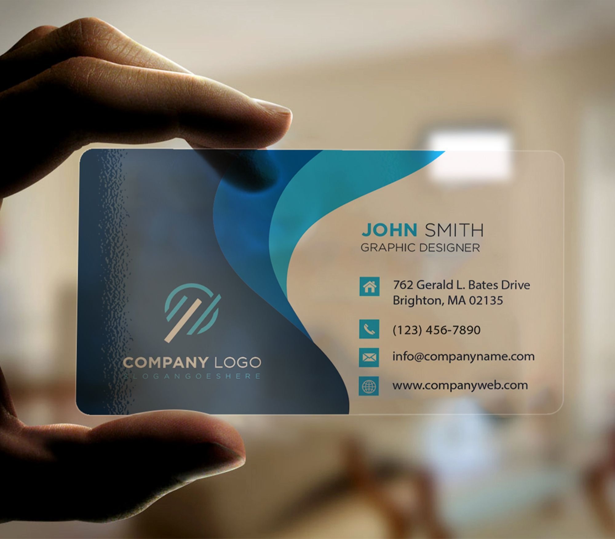 Transparent PVC Visiting Cards
