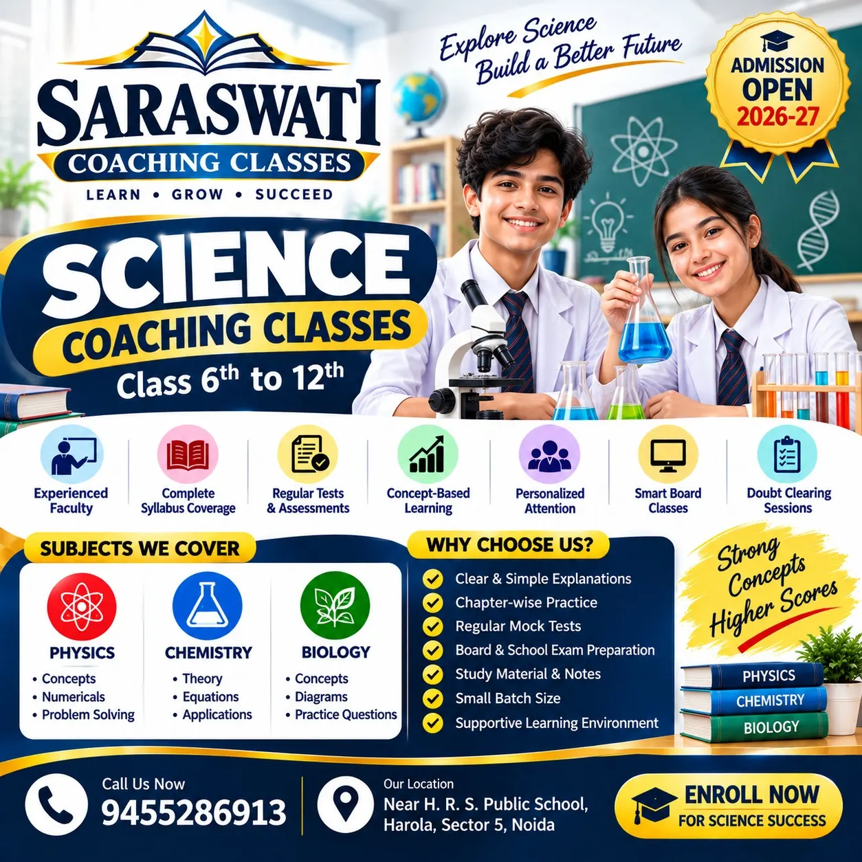 Science Coaching Classes - Class 6th to 12th