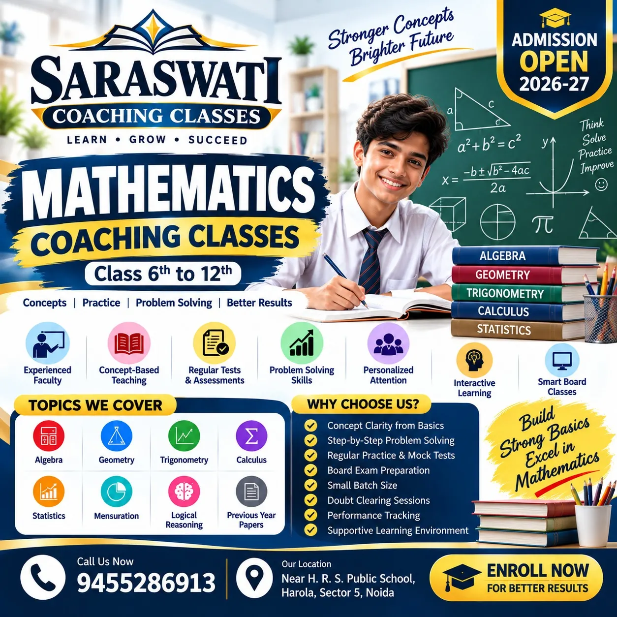 Mathematics Coaching Classes - Class 6th to 12th