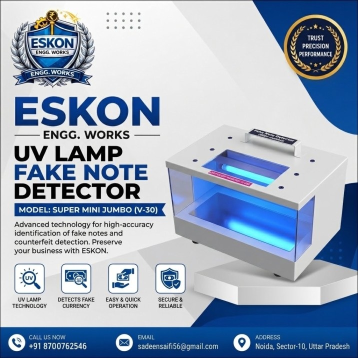 ESKON UV Lamp Fake Note Detector Machine