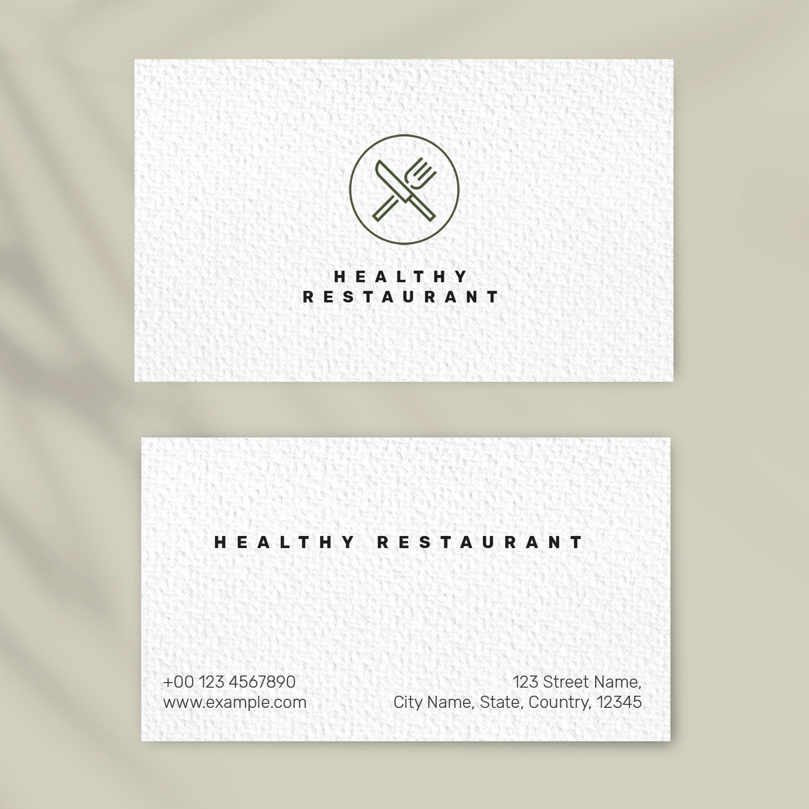 Textured Paper Visiting Cards