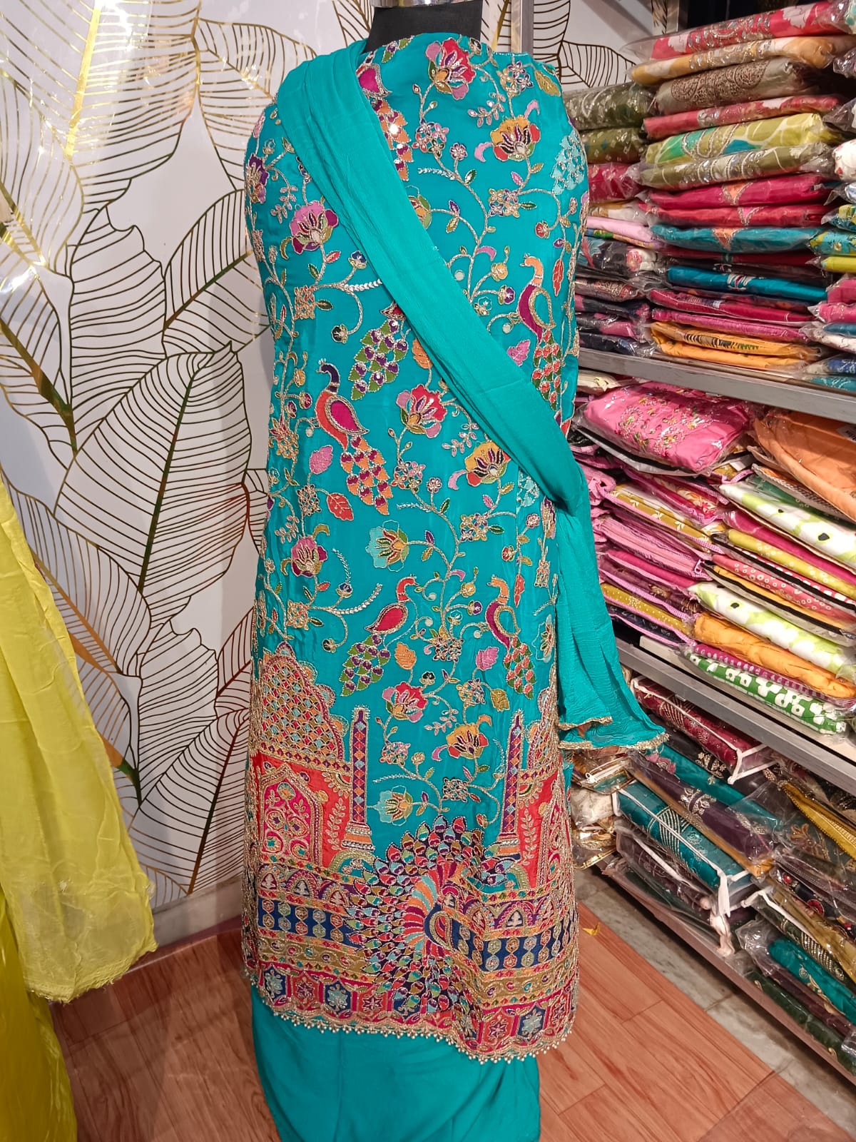 Women Heavy Embroidered & Sequence Work Unstitched Salwar Suit image 2