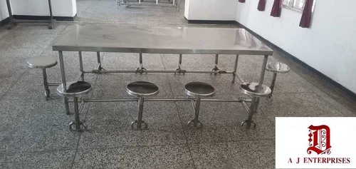 Stainless Steel Ten seater Canteen Table image 2