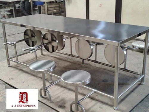 SS Round Leg Canteen Table image 2