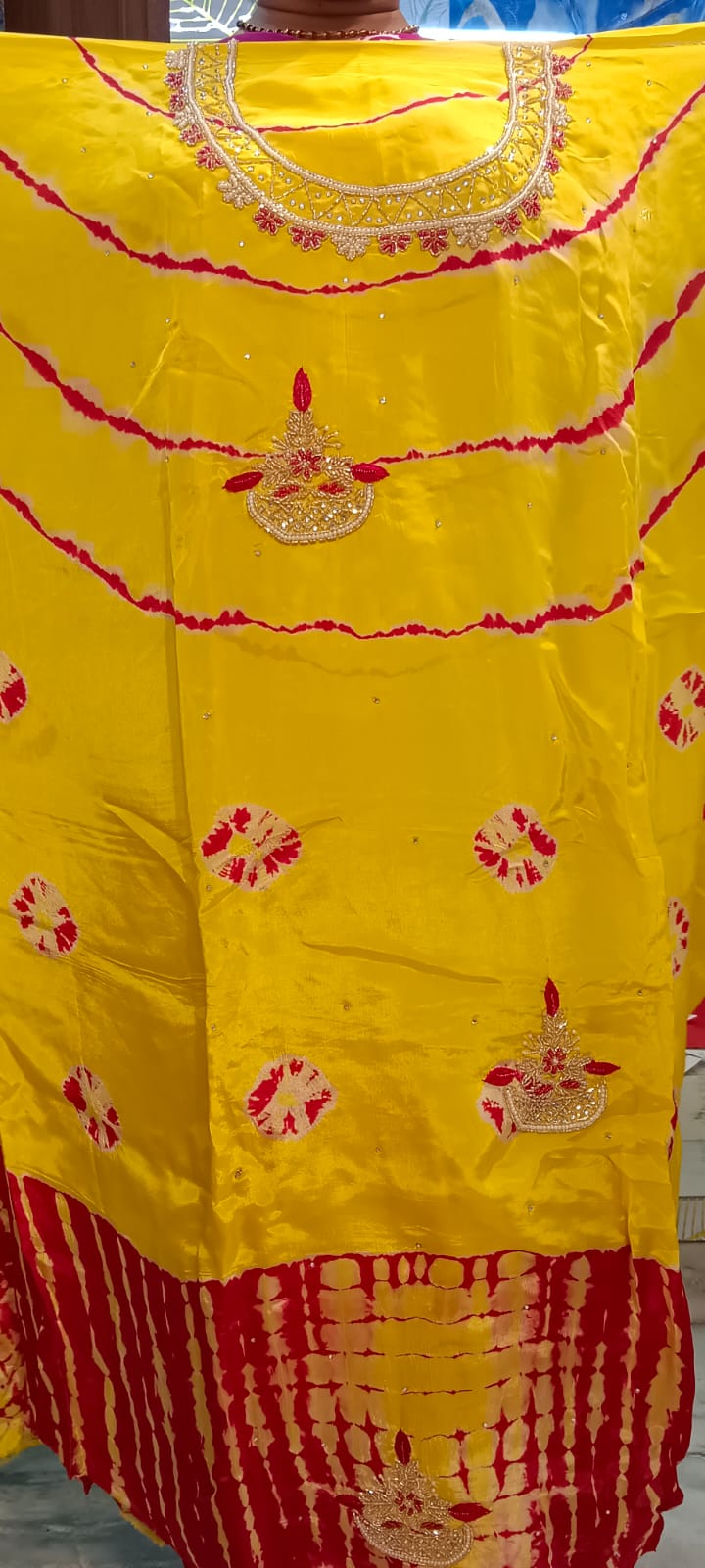 Women Bandhani Print & Embroidered Semi-Stitched image 2