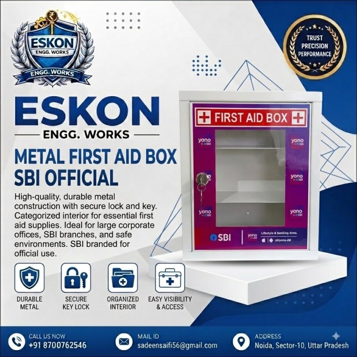 SBI Metal First Aid Box