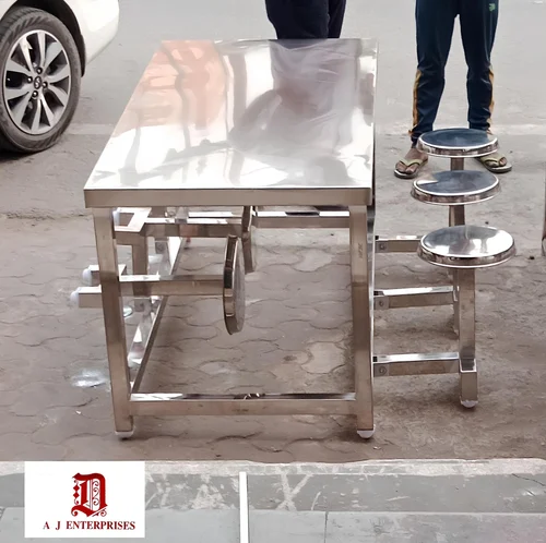 SS Six Seater Canteen Table