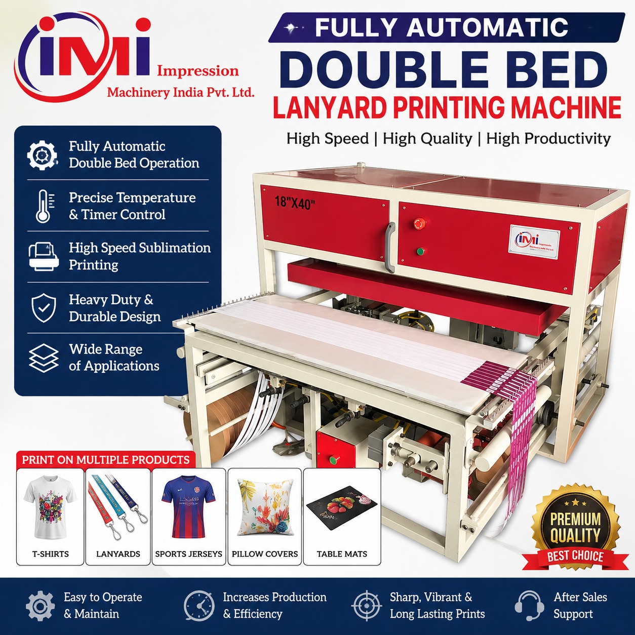 Fully Automatic Double Bed Lanyard Printing Machine